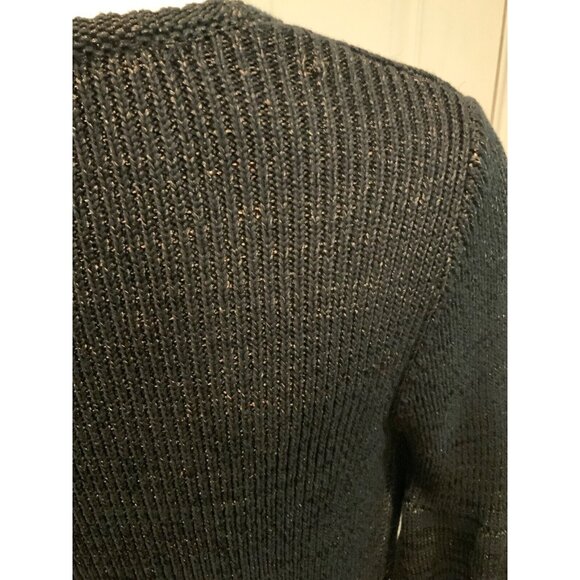 Elie Tahari Black & Brown Open Front Knit Cardigan, Size XS (US) - Picture 6 of 8